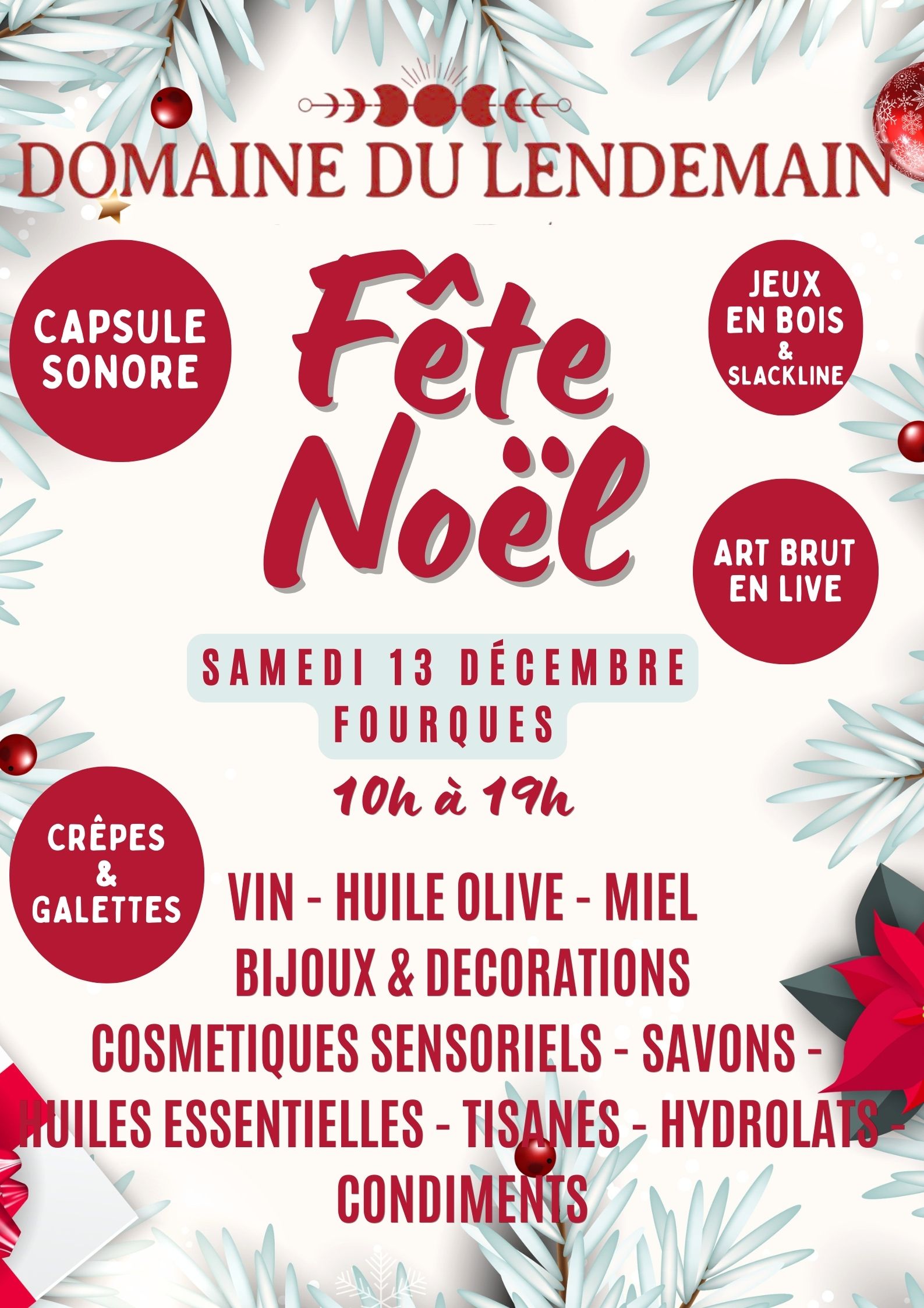 L&rsquo;esprit de Noël s&rsquo;installe au domaine du Lendemain : un marché de producteurs à ne pas manquer !