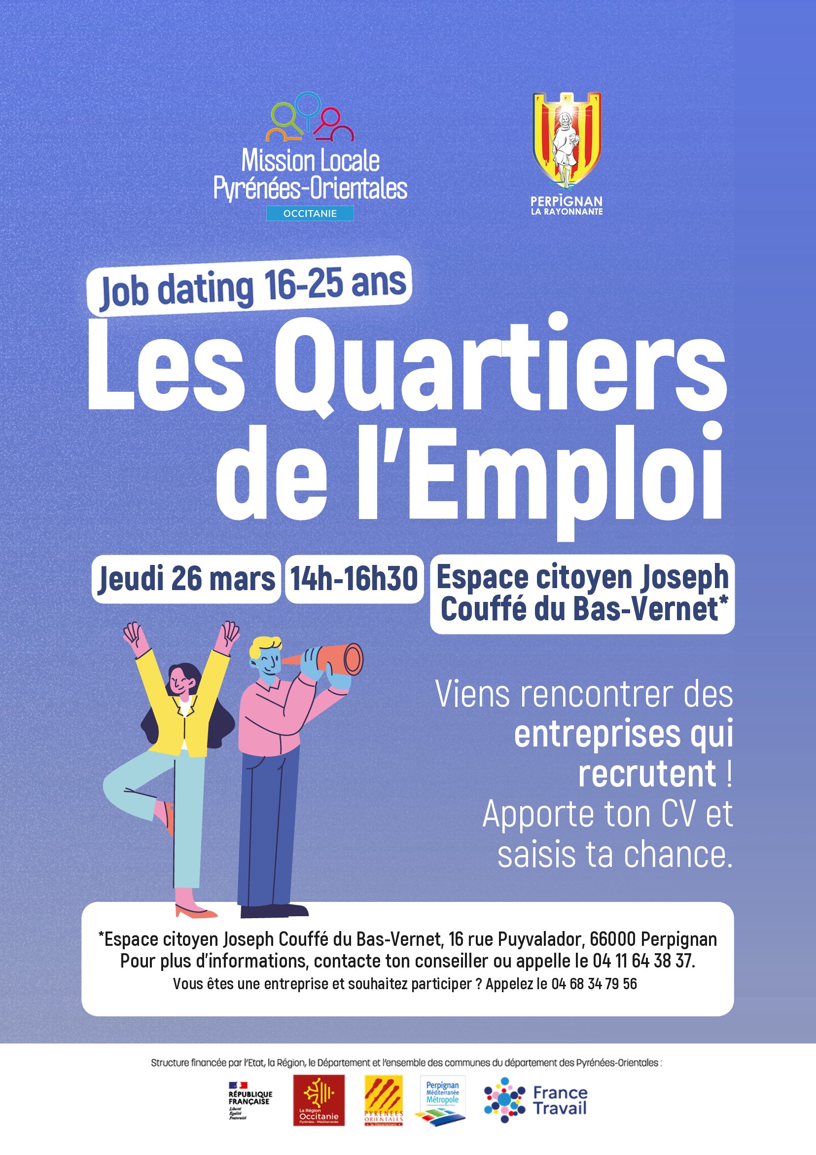 Un job dating pour les jeunes des Pyrénées-Orientales
