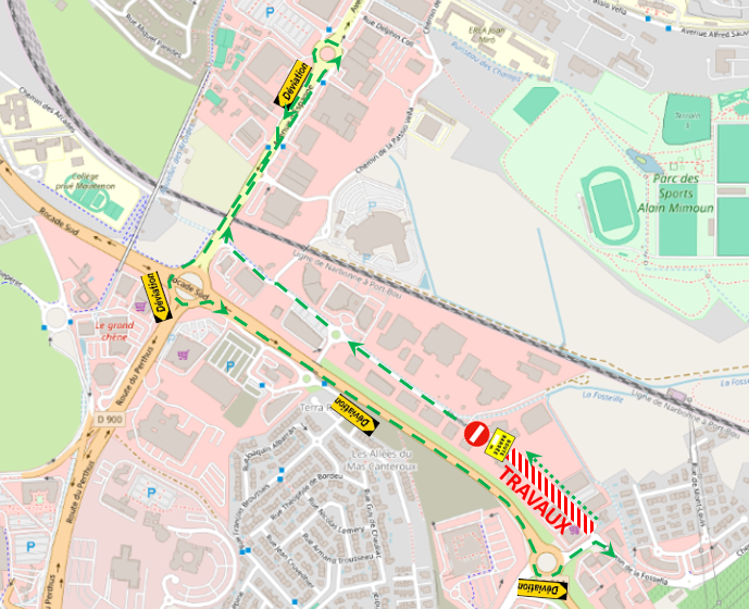 Chemin de la Fossella: Attention Perpignan sud fait face à un chantier