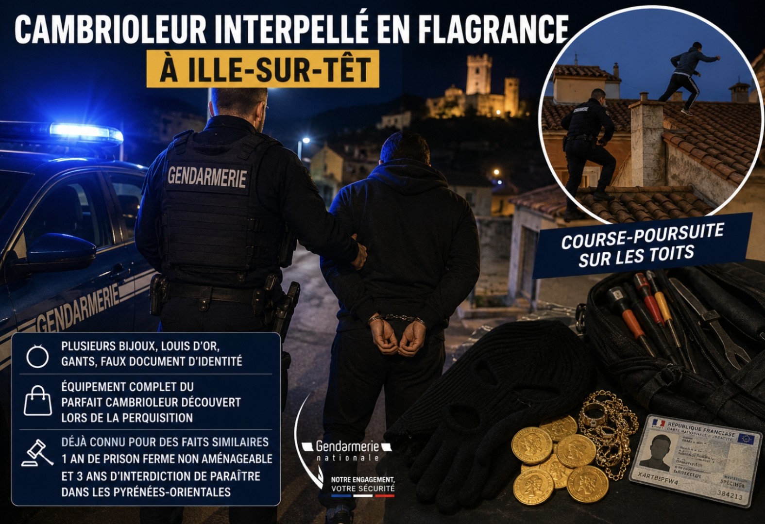 Pris sur le fait : la traque spectaculaire d’un cambrioleur à Ille-sur-Têt