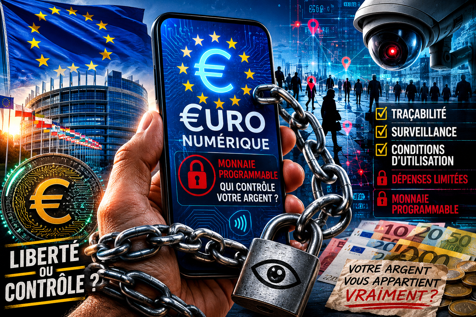 Euro numérique : l’argent sous surveillance ?